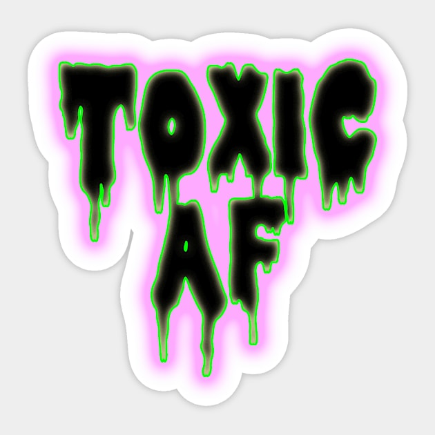 Toxic AF green and pink radioactive slime Sticker by Captain-Jackson